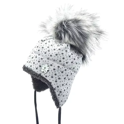 Téli megkötős gyerek sapka - majka