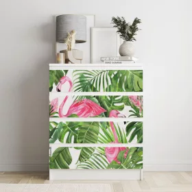 IKEA MALM bútormatrica - flamingók és levelek