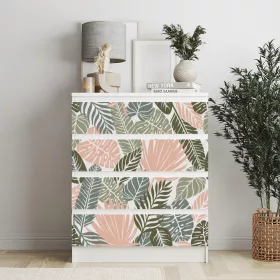   IKEA MALM bútormatrica - rózsaszín és zöld pálmalevelek