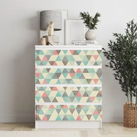 IKEA MALM bútormatrica - pasztell háromszögek