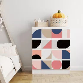 IKEA MALM bútormatrica - pasztell figurák