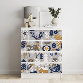 IKEA MALM bútormatrica - erdő télen