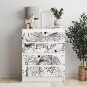 IKEA MALM bútormatrica - fekete orchidea és hibiszkusz