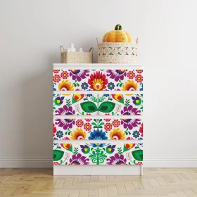 IKEA MALM bútormatrica - lengyel tradicionális virágok