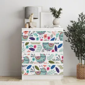 IKEA MALM bútormatrica - színes népi madarak