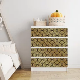 IKEA MALM bútormatrica - art deco arany kagylók