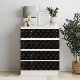 IKEA MALM bútormatrica - fekete steppelt anyag