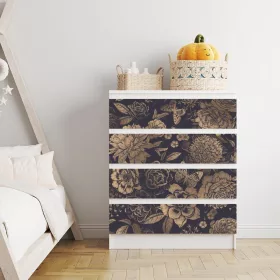 IKEA MALM bútormatrica - vintage virágok