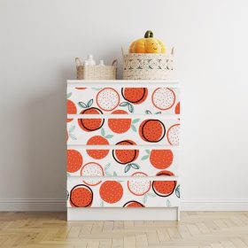 IKEA MALM bútormatrica - narancsok és körök