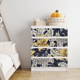 IKEA MALM bútormatrica - trópusi liliom és leopárd