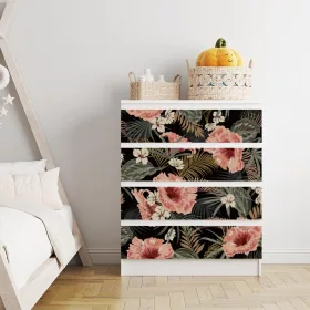 IKEA MALM bútormatrica - sötét trópusi erdő