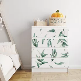 IKEA MALM bútormatrica - akvarell levelek