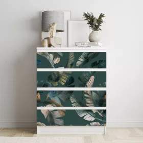 IKEA MALM bútormatrica - sötétzöld banánlevelek