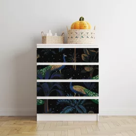 IKEA MALM bútormatrica - pávák éjszaka