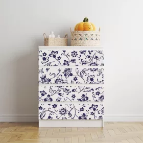 IKEA MALM bútormatrica - virágzó lila kúszónövények