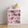 IKEA MALM bútormatrica - rózsaszín hibiszkusz és pillangók