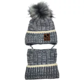 Téli gyerek sapka, körsál szett - micky