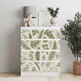 IKEA MALM bútormatrica - erdei növények levelei