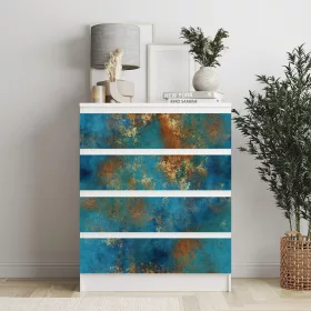 IKEA MALM bútormatrica - kék rozsda