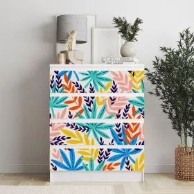 IKEA MALM bútormatrica - színes egzotikus levelek