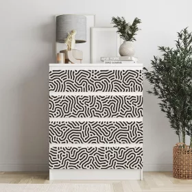 IKEA MALM bútormatrica - fekete -fehér kavargás