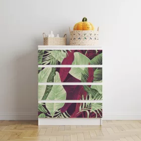 IKEA MALM bútormatrica - trópusi nagy levelek