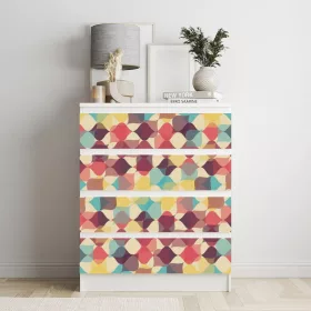 IKEA MALM bútormatrica - színes ólomüveg