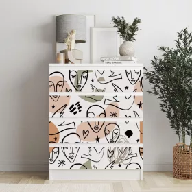 IKEA MALM bútormatrica - absztrakt arcok