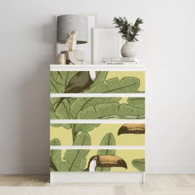 IKEA MALM bútormatrica - tukánok a leveleken
