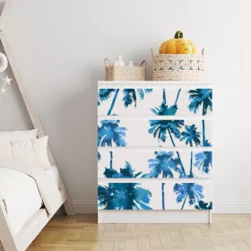IKEA MALM bútormatrica - kék pálmák