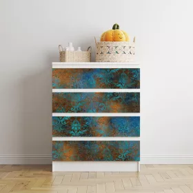 IKEA MALM bútormatrica - art deco rozsda