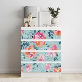 IKEA MALM bútormatrica - színes virágok