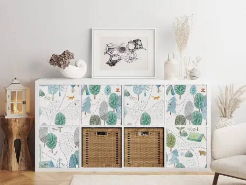 IKEA KALLAX bútormatrica - Kemping az erdőben