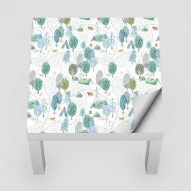 IKEA LACK asztal bútormatrica - kemping az erdőben