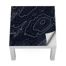   IKEA LACK asztal bútormatrica - sötét topográfiai térkép