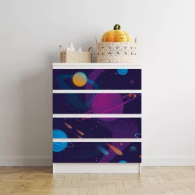 IKEA MALM bútormatrica - csillagos űr