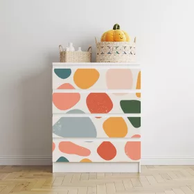 IKEA MALM bútormatrica - színes kövek