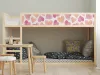 IKEA KURA ágy bútormatrica - rózsaszín és narancssárga szívek
