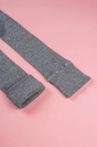 Szürke gyerek kantáros kamásli - bambusz