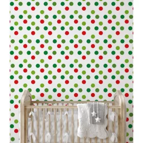 Gyerekszoba falmatrica - Zöld piros pöttyök