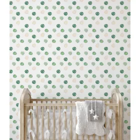 Gyerekszoba falmatrica - Zöld pöttyök